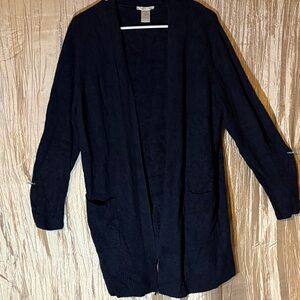 Matty M Navy Open Front Cardigan Sweater